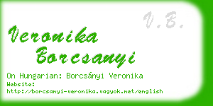 veronika borcsanyi business card